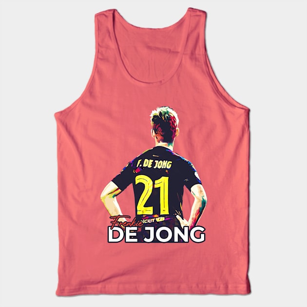 Frenkie De Jong Pop Art Tank Top by Creativedy Stuff